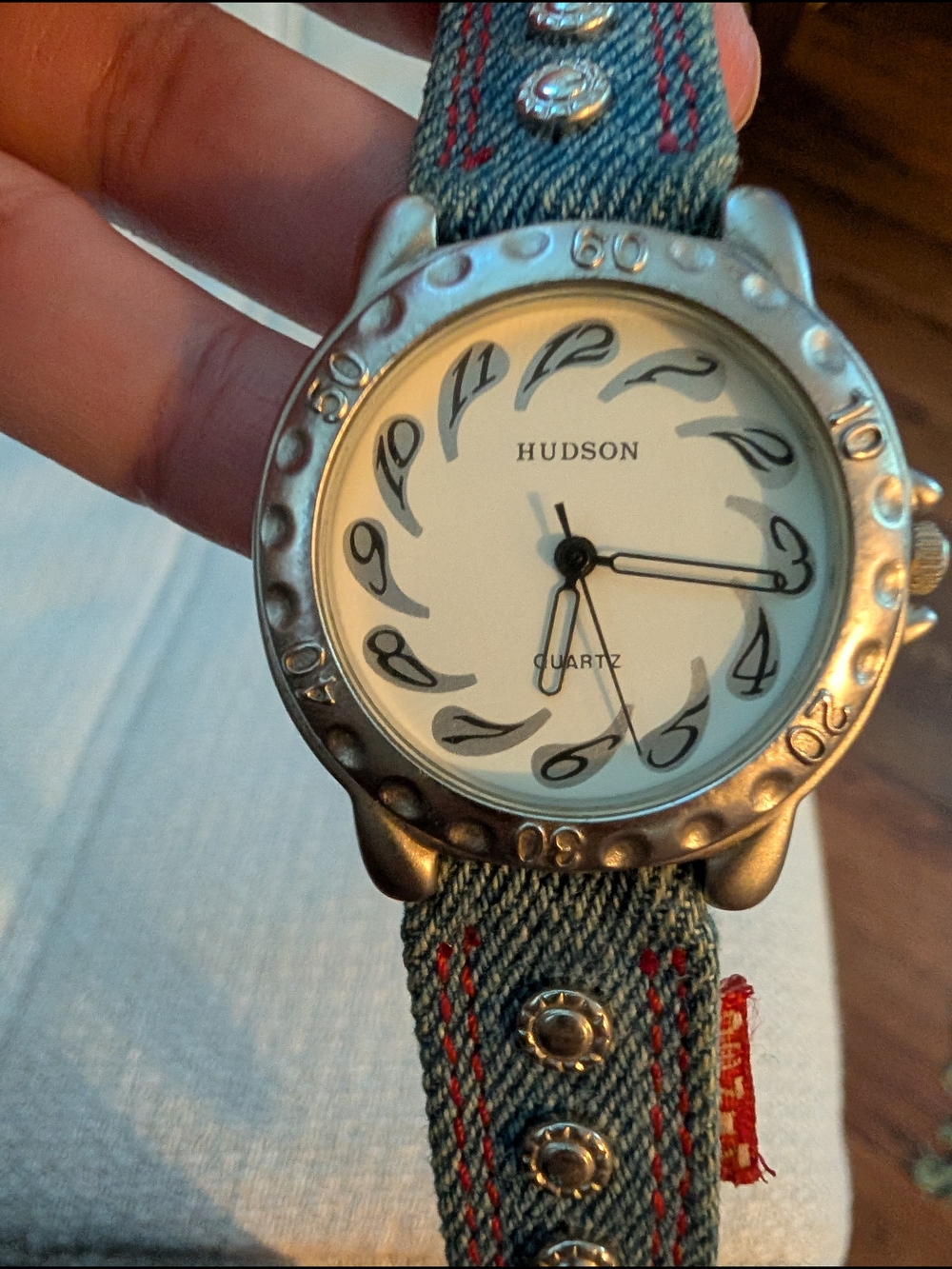 Y2K Hudson Denim Genuine Leather Watch